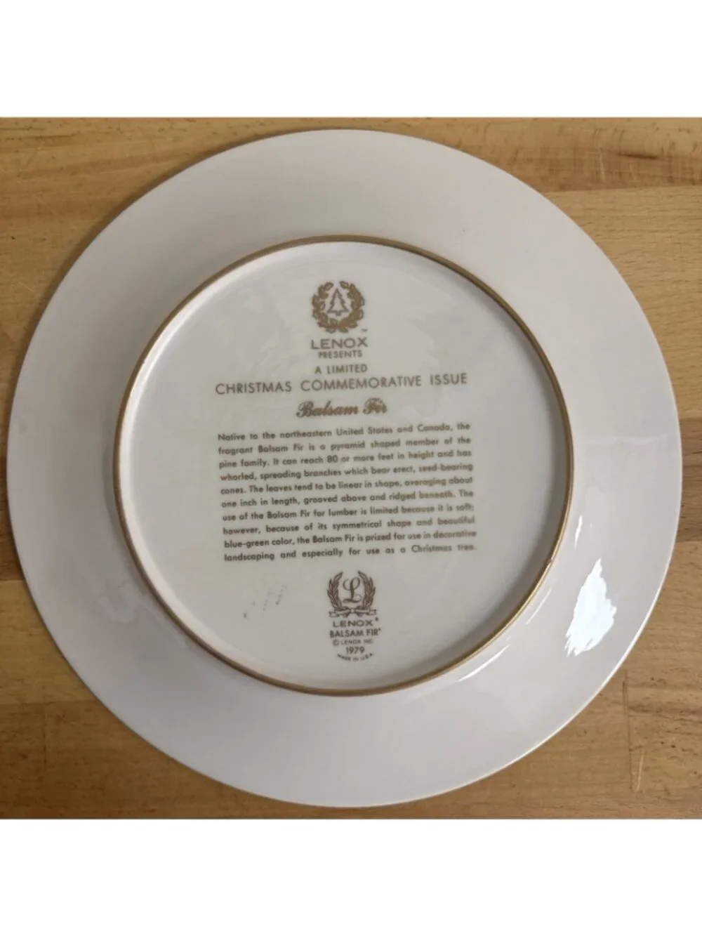 LENOX Christmas Tree Commemorative Issue Porcelain Plates (2) 78-'79